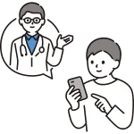 Online Medical Consultation Male SVG Icon